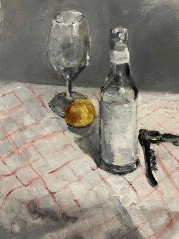 Still life with glass, by Jane Haycock