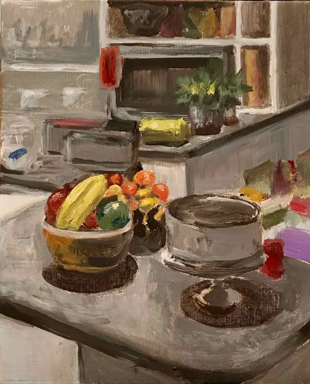 The kitchen bench, by Jane Haycock